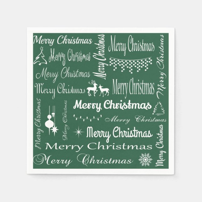 Frohe Weihnachten Serviette (Vorderseite)