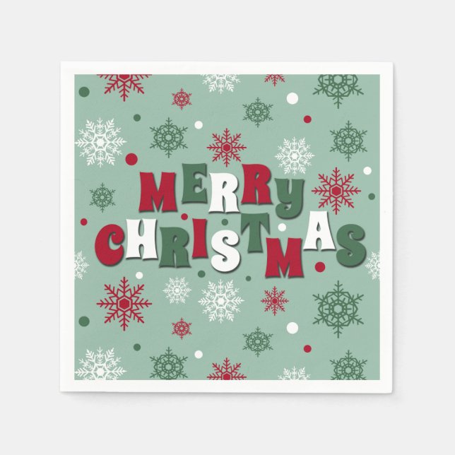 Frohe Weihnachten Serviette (Vorderseite)
