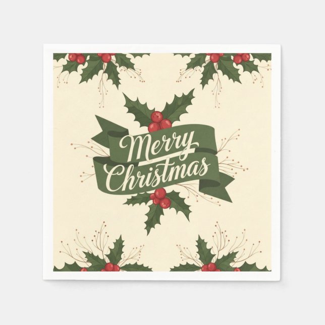 Frohe Weihnachten Serviette (Vorderseite)