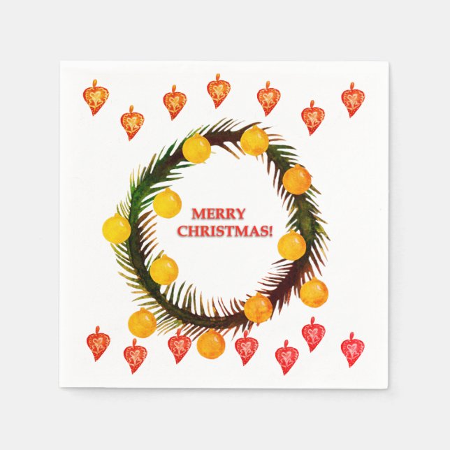 Frohe Weihnachten Serviette (Vorderseite)
