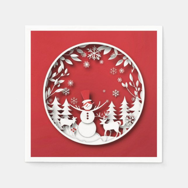 Frohe Weihnachten Serviette (Vorderseite)