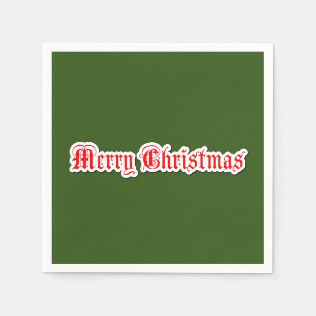Frohe Weihnachten Serviette (Vorderseite)