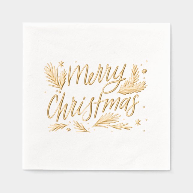 Frohe Weihnachten Servietten Mit Folie (Vorderseite)
