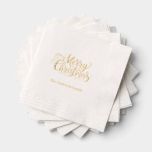 Frohe Weihnachten Servietten Mit Folie