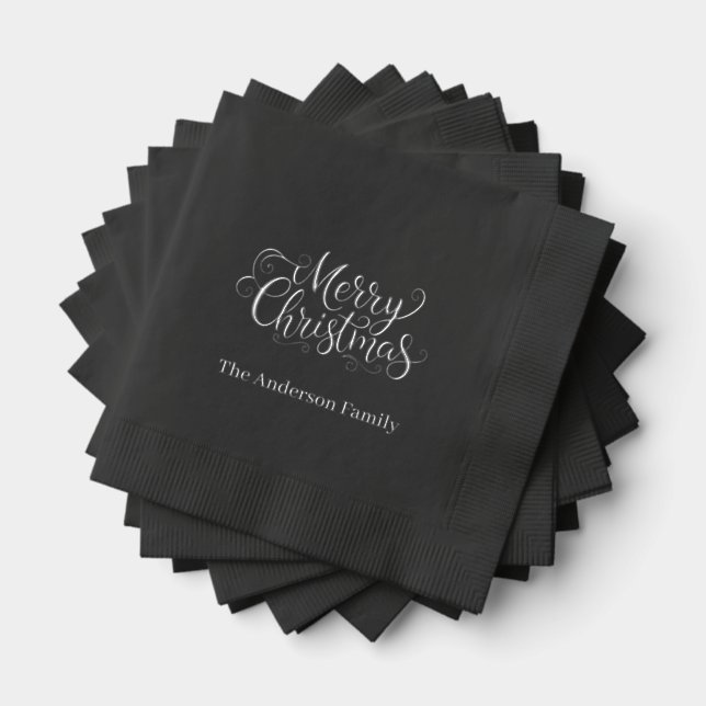 Frohe Weihnachten  Servietten Mit Folie (Insitu (Gestapelt))
