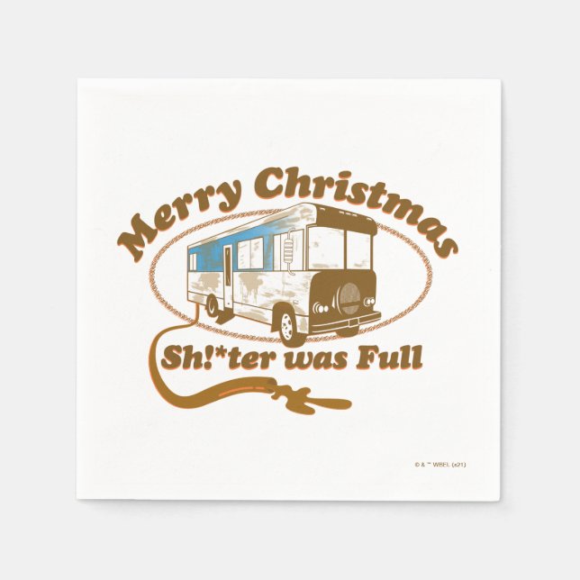 Frohe Weihnachten Sh!*ter war voll Serviette (Vorderseite)