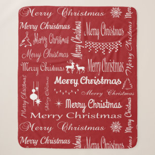 Frohe Weihnachten Sherpadecke