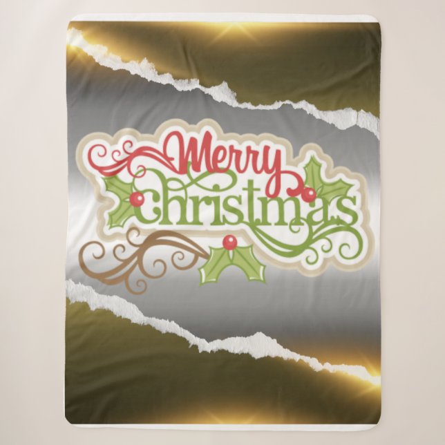 Frohe Weihnachten  Sherpadecke (Vorderseite)