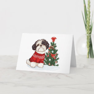 Frohe Weihnachten Shih Tzu Hund