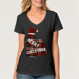 Frohe Weihnachten Shih Tzu in Weihnachtsmannmütze T-Shirt