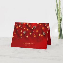 Frohe Weihnachten Shiny Light Pine Cone Rotes Jahr