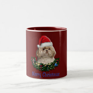 Frohe Weihnachten Shitsu Zweifarbige Tasse