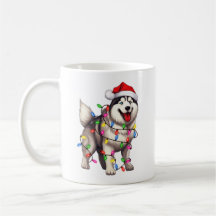 Frohe Weihnachten Sibirischer Husky mit Weihnachts