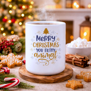 Frohe Weihnachten Sie Filthy Animal Kaffeetasse