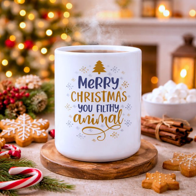 Frohe Weihnachten Sie Filthy Animal Kaffeetasse (Von Creator hochgeladen)