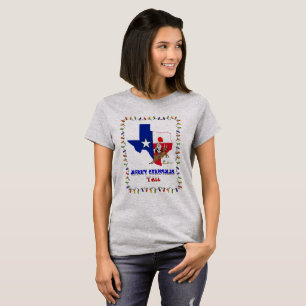 Frohe Weihnachten Sie Texas-Art T-Shirt