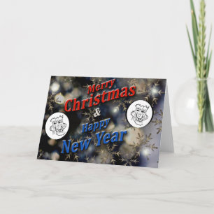 Frohe Weihnachten Silber mit Fotos