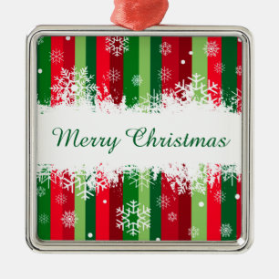 Frohe Weihnachten Silbernes Ornament