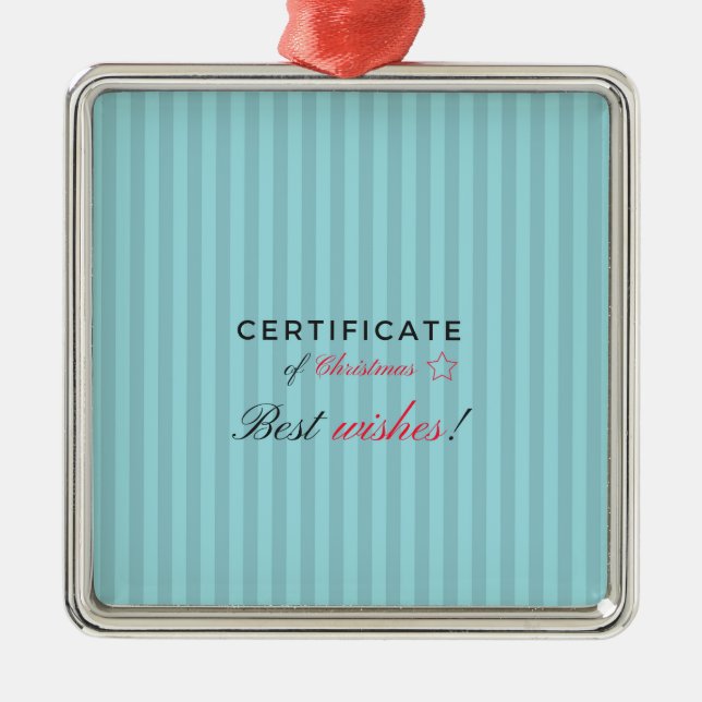 Frohe Weihnachten Silbernes Ornament (Vorne)