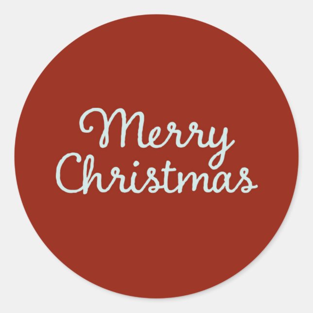 Frohe Weihnachten Simple Calligraphy Round Sticker (Vorderseite)