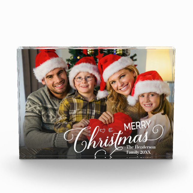Frohe Weihnachten Simple Custom Foto (Vorderseite)