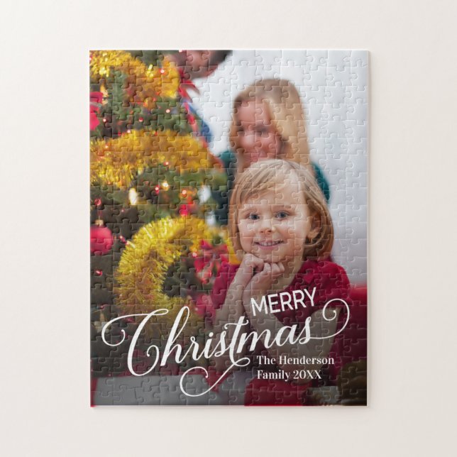 Frohe Weihnachten Simple Custom Foto (Vertikal)
