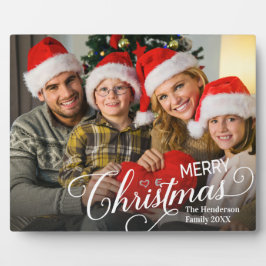 Frohe Weihnachten Simple Custom Foto Fotoplatte