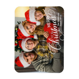 Frohe Weihnachten Simple Custom Foto Magnet