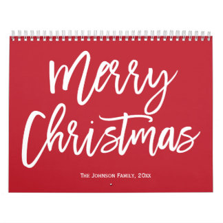 Frohe Weihnachten Simple Red Calendar Kalender