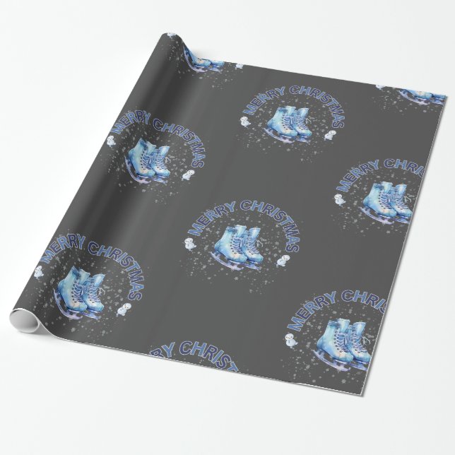 Frohe Weihnachten, Skaten Geschenkpapier (Ungerollt)