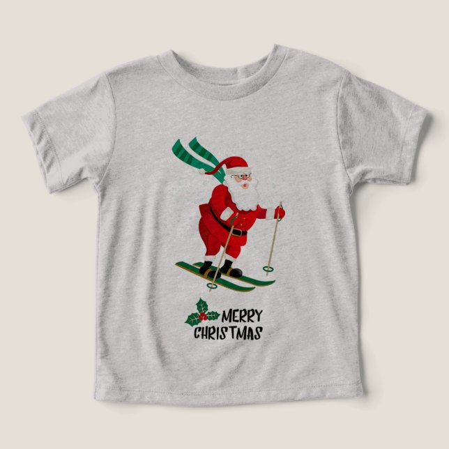 Frohe Weihnachten Skifahren Weihnachten Weihnachts (Design Vorderseite)