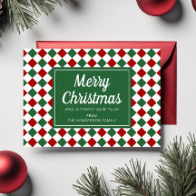 Frohe Weihnachten Skript Foto Rot Grün Karos