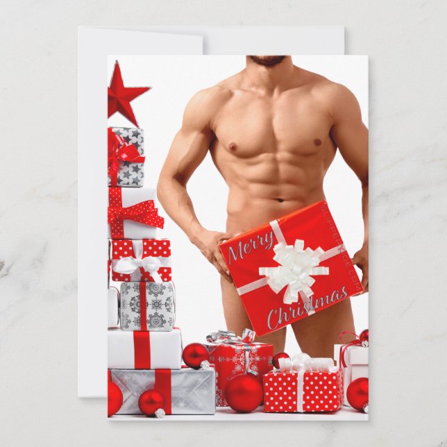 Frohe Weihnachten SlipperyJoe rot weiß Silber Gesc (Vorderseite)