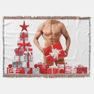 Frohe Weihnachten SlipperyJoe rot weiß silber Gesc Decke