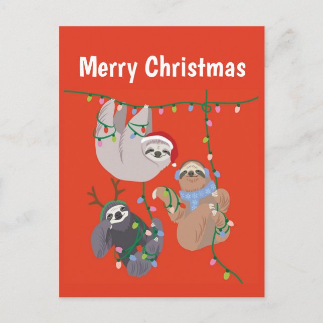 Frohe Weihnachten Sloth (Vorderseite)
