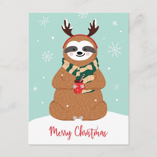 Frohe Weihnachten Sloth (Vorderseite)