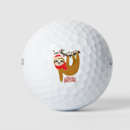 Frohe Weihnachten Sloth | Urlaub Golfball