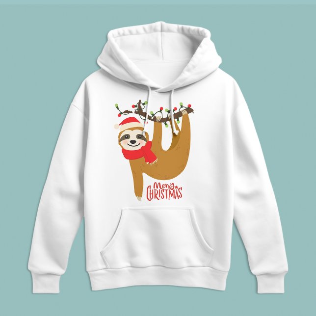 Frohe Weihnachten Sloth | Urlaub Hoodie (Von Creator hochgeladen)