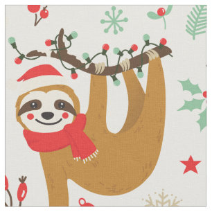 Frohe Weihnachten Sloth   Urlaub Stoff