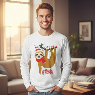 Frohe Weihnachten Sloth Urlaub T-Shirt