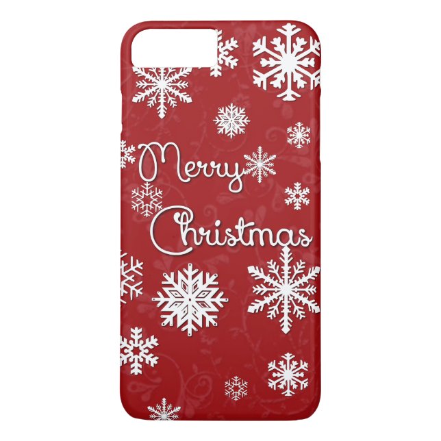 Frohe Weihnachten Snowflake Phone Case (Rückseite)