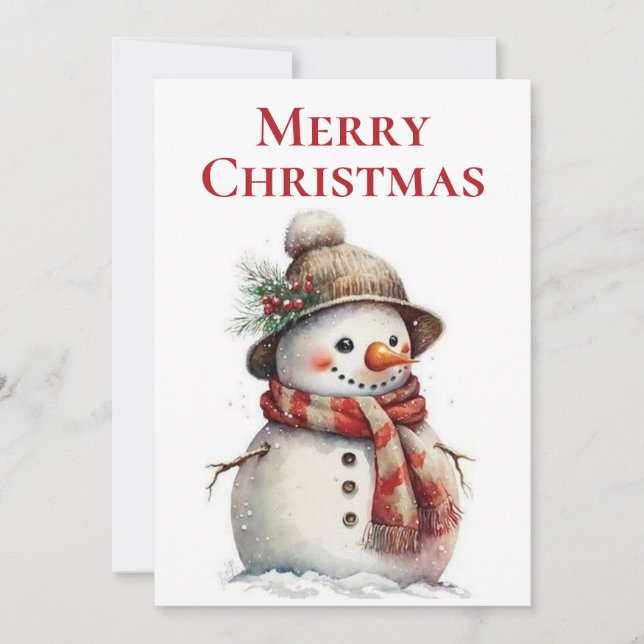 Frohe Weihnachten Snowman (Vorderseite)
