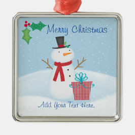 Frohe Weihnachten Snowman Keramik Ornament Aus Metall