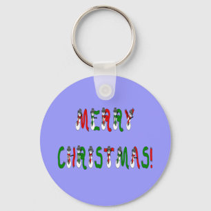 Frohe Weihnachten Snowman Schriftart Typografie Gr Schlüsselanhänger