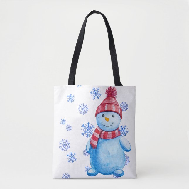 Frohe Weihnachten Snowman Tasche (Vorderseite)