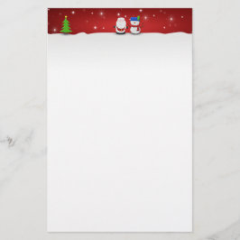 Frohe Weihnachten Snowman und Weihnachten Briefpapier