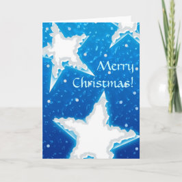 Frohe Weihnachten | Snowy Blue Stars