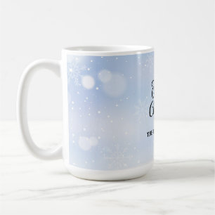 Frohe Weihnachten Snowy Sky Personalisiert Kaffeetasse