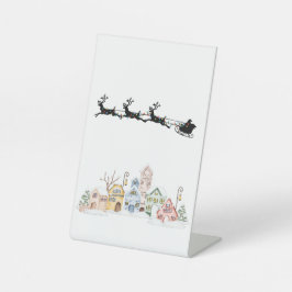 Frohe Weihnachten Sockelschild