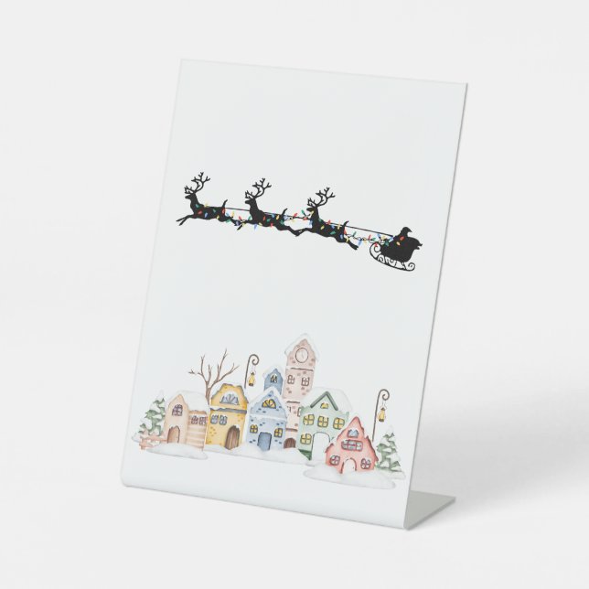 Frohe Weihnachten Sockelschild (Vorderseite)